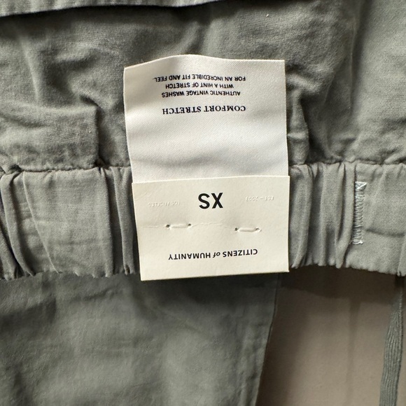 Citizens of Humanity Pony Cotton and Flax Drawstring Pants, Nova Green - Picture 9 of 11